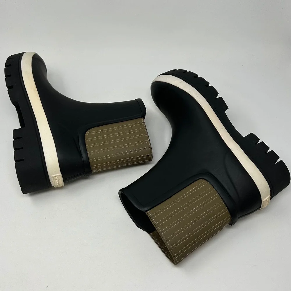 Tory‎ Burch Foul Weather Hurricane Rain Boots Women's Size 10 Black
